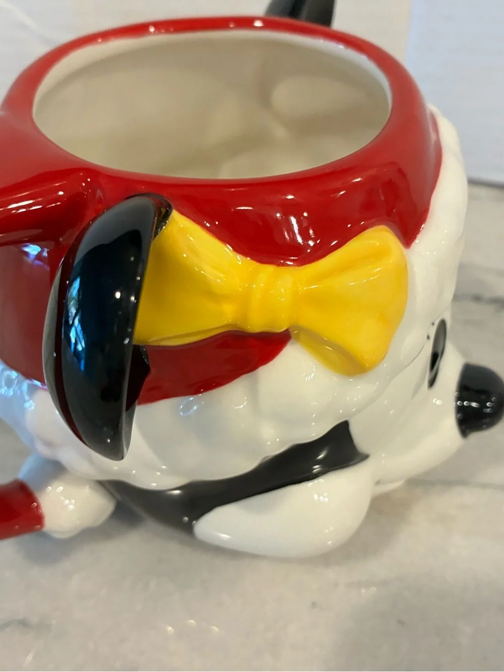 New Williams Sonoma Minnie Mouse Figural Mug cocoa Christmas kids holiday Disney